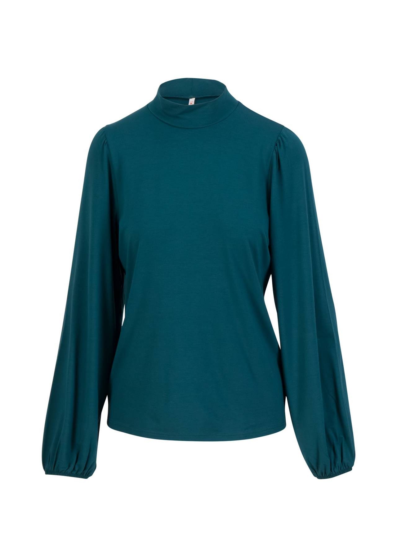 Blutsgeschwister Langarmshirt - Weiches Viskose-Longsleeve mit Stehkragen für Damen - Lonely Lips An