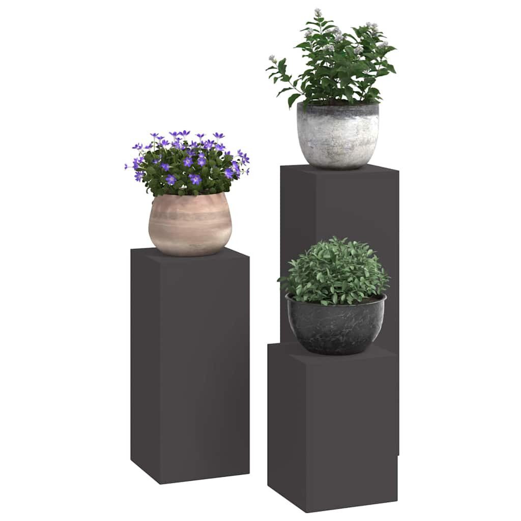 vidaXL Blumenständer Pflanzenständer 3 pcs Schwarz günstig online kaufen
