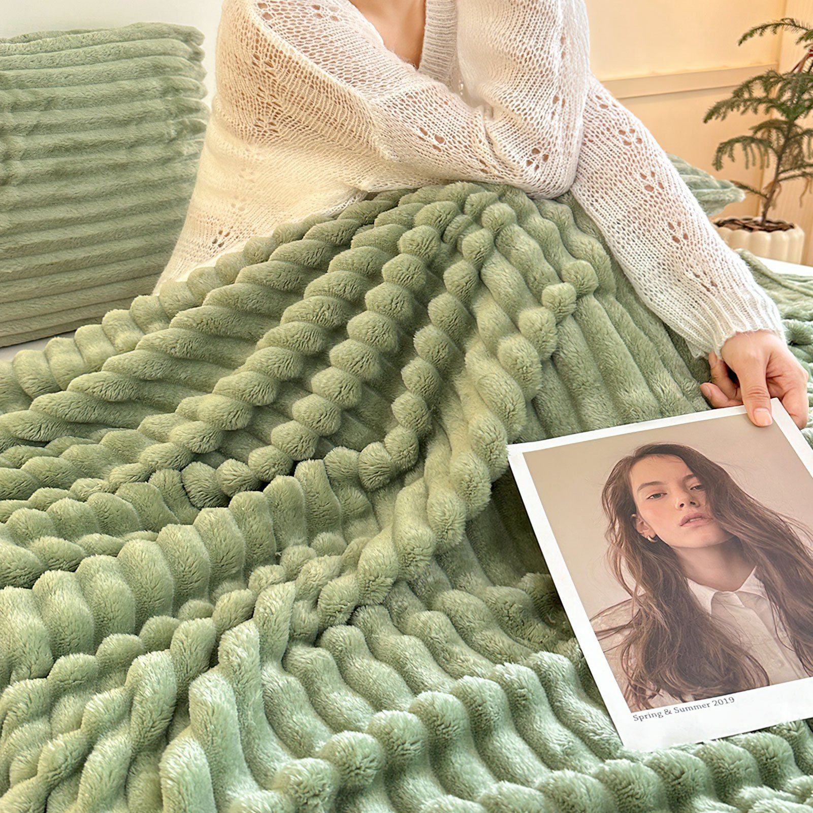 Wohndecke MT08, KEAYOO, Fleecedecke Warm Sofadecke günstig online kaufen
