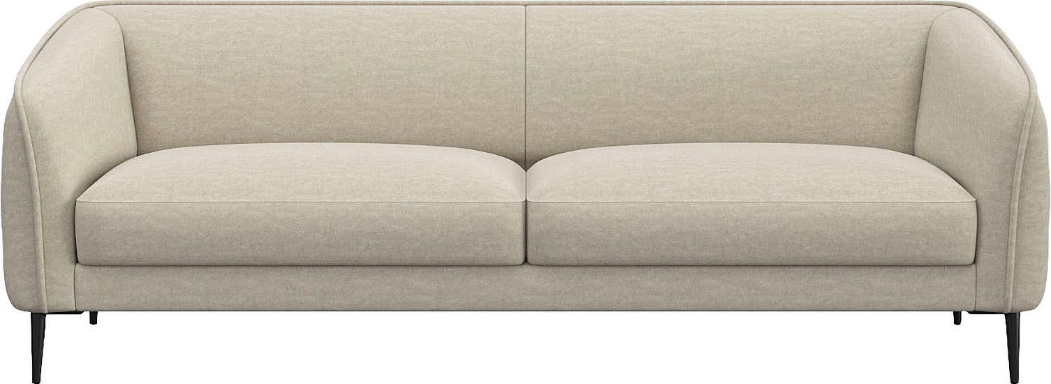 FLEXLUX 3-Sitzer Belle Designsofa, Couch, bequem durch Kaltschaum im Sitz, Skandinavisches Design, In hochwertiger Verarbeitung