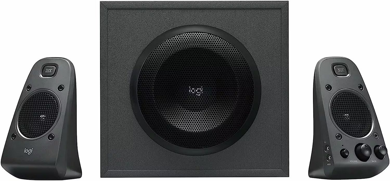Logitech Z625 Колонкиsystem Soundsystem + Subwoofer TV PC PS4 Blu-Ray PC-Lautsprecher 2.1 (kabelgebunden, 400 W, THX-Zertifizierung für hochwertigen Klang)
