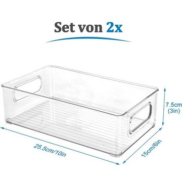 zggzerg Aufbewahrungsbox Kühlschrank Organizer 2er Set, Durchsichtig Stapelbare (2 St)