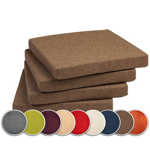 sunnypillow Stuhlkissen »4er Set Kissen 40 x 40 x 5 cm«, Sitzkissen ...