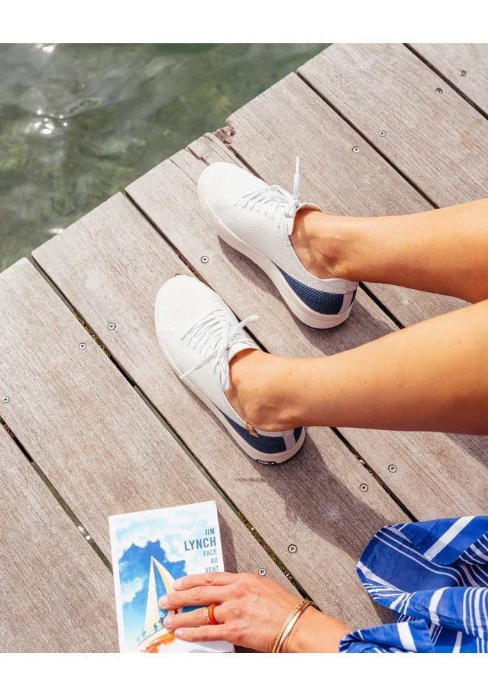 SAOLA Cannon Knit 2.0 weiss/navy Damen Sneaker