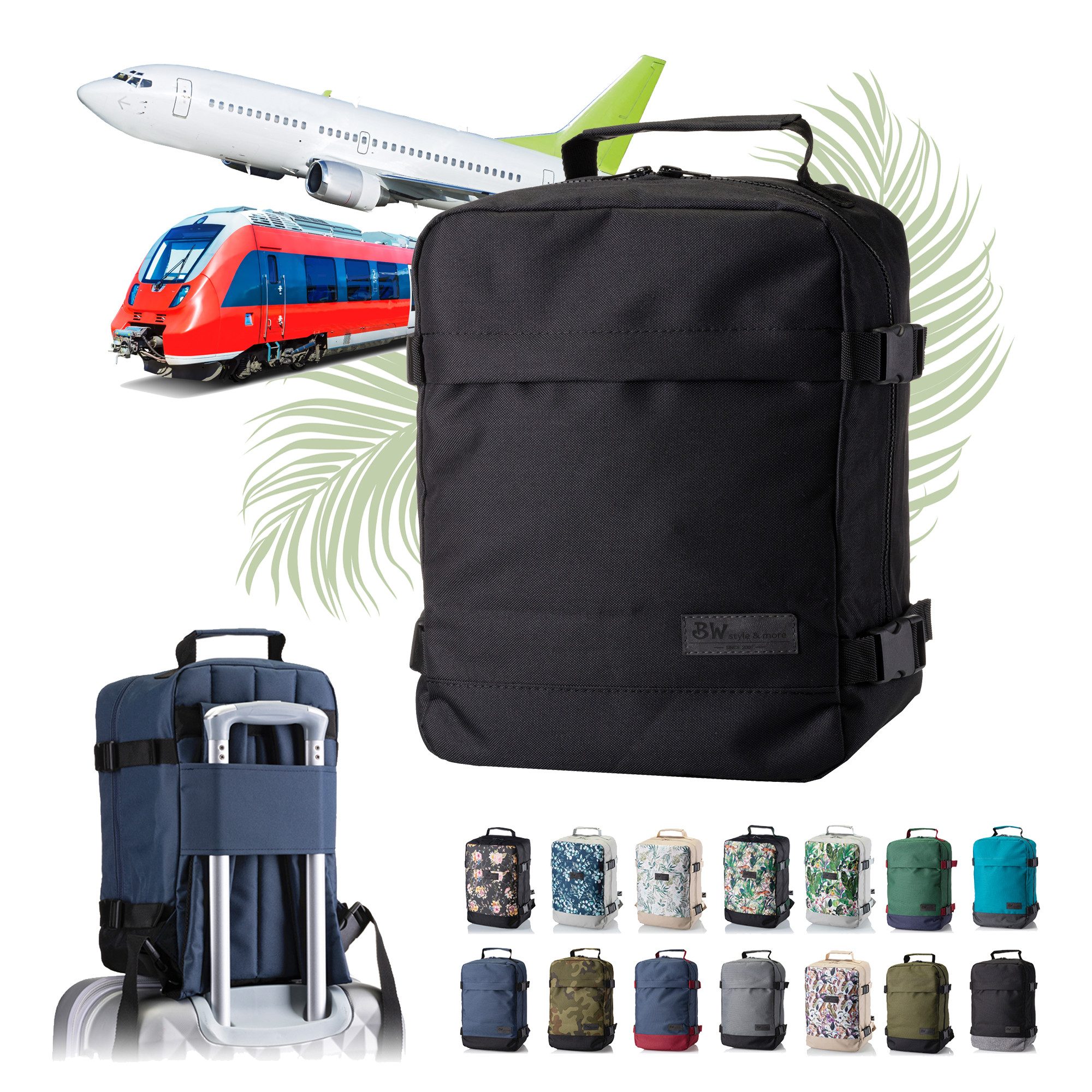 BambiniWelt by Rafael K. Handgepäckkoffer RUCKSACK Handgepäck Boardgepäck 40x20x25 40x30x20 Ryanair Wizzair, 2 Größen verfügbar: 40 x 25 x 20 cm (klein), 40 x 30 x 20 cm (groß)