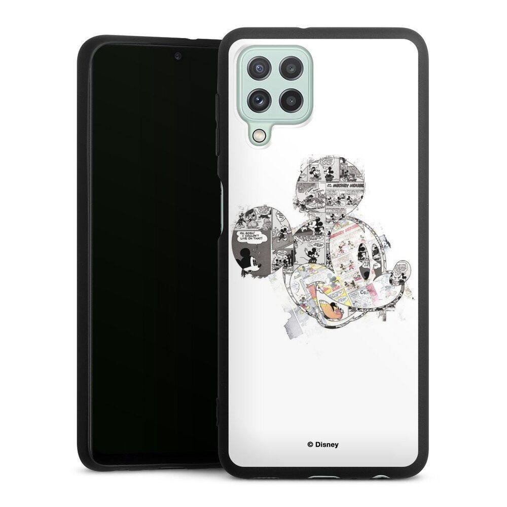 DeinDesign Handyhülle Mickey Mouse Offizielles Lizenzprodukt Disney Mickey Mouse - Collage, Samsung Galaxy A22 4G Silikon Hülle Premium Case Handy Schutzhülle