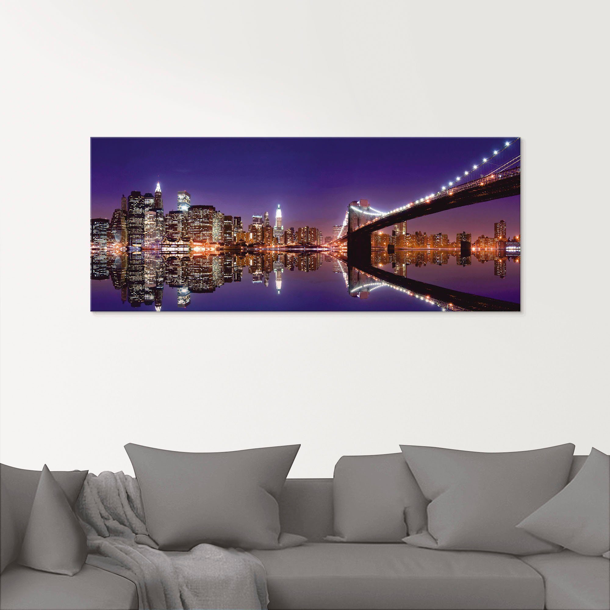 Artland Glasbild New York Skyline, Amerika günstig online kaufen