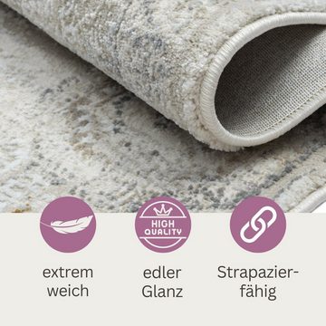 Teppich MY-RUG Olav, Kurzflor-Teppich 150x80cm, Wohnando, rechteckig, Höhe: 12 mm, weich, gemütlich, mit schönem Muster, flachgewebt
