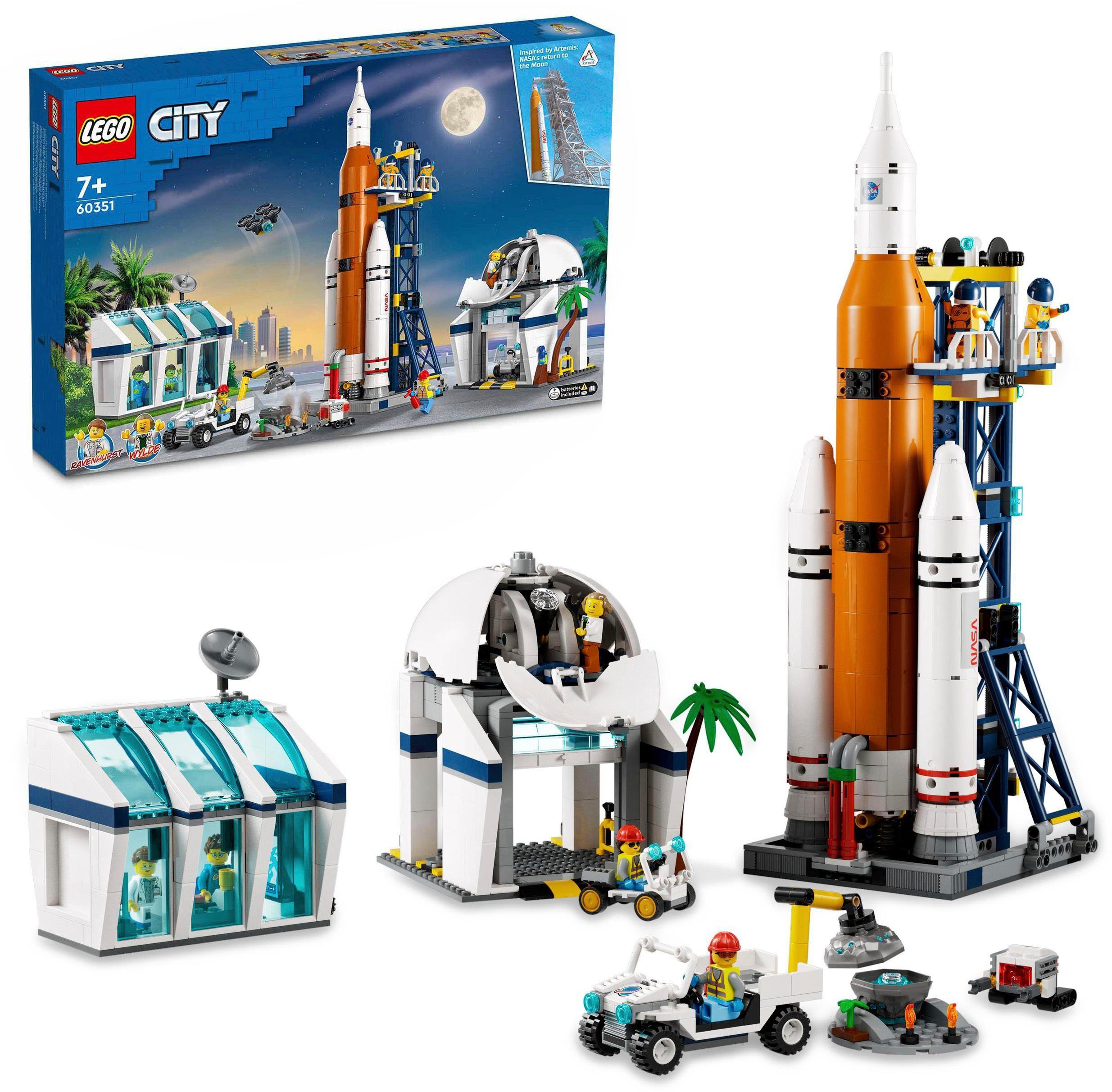 LEGO® Konstruktionsspielsteine Raumfahrtzentrum (60351), LEGO® City, (1010 St), mit Licht; Made in Europe