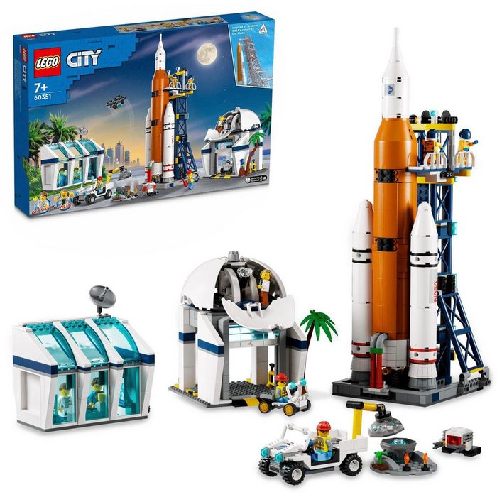 LEGO® Konstruktionsspielsteine Raumfahrtzentrum (60351) LEGO® City (1010 St) mit Licht; Made in Europe