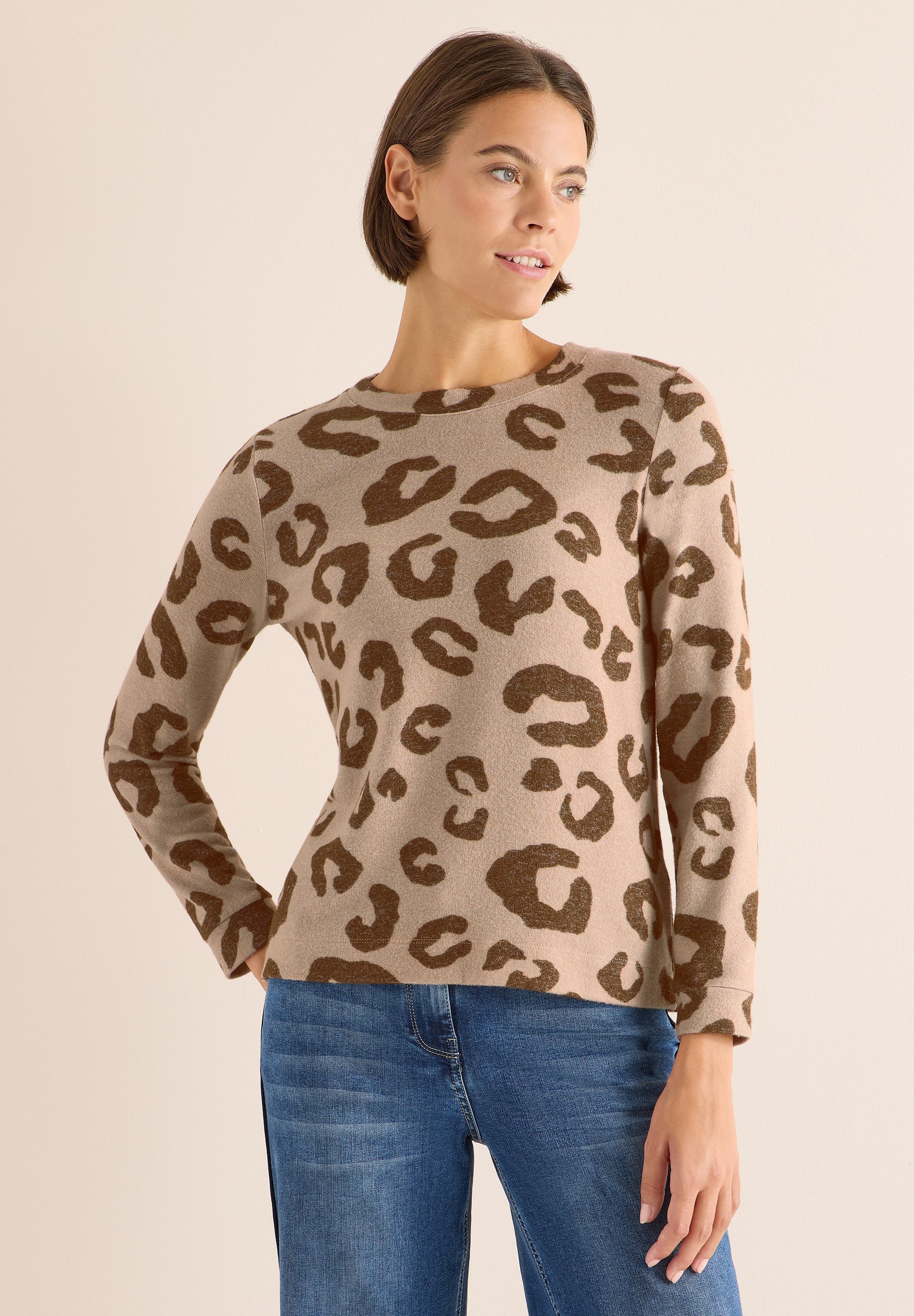 CECIL Langarmshirt aus softem Materialmix günstig online kaufen