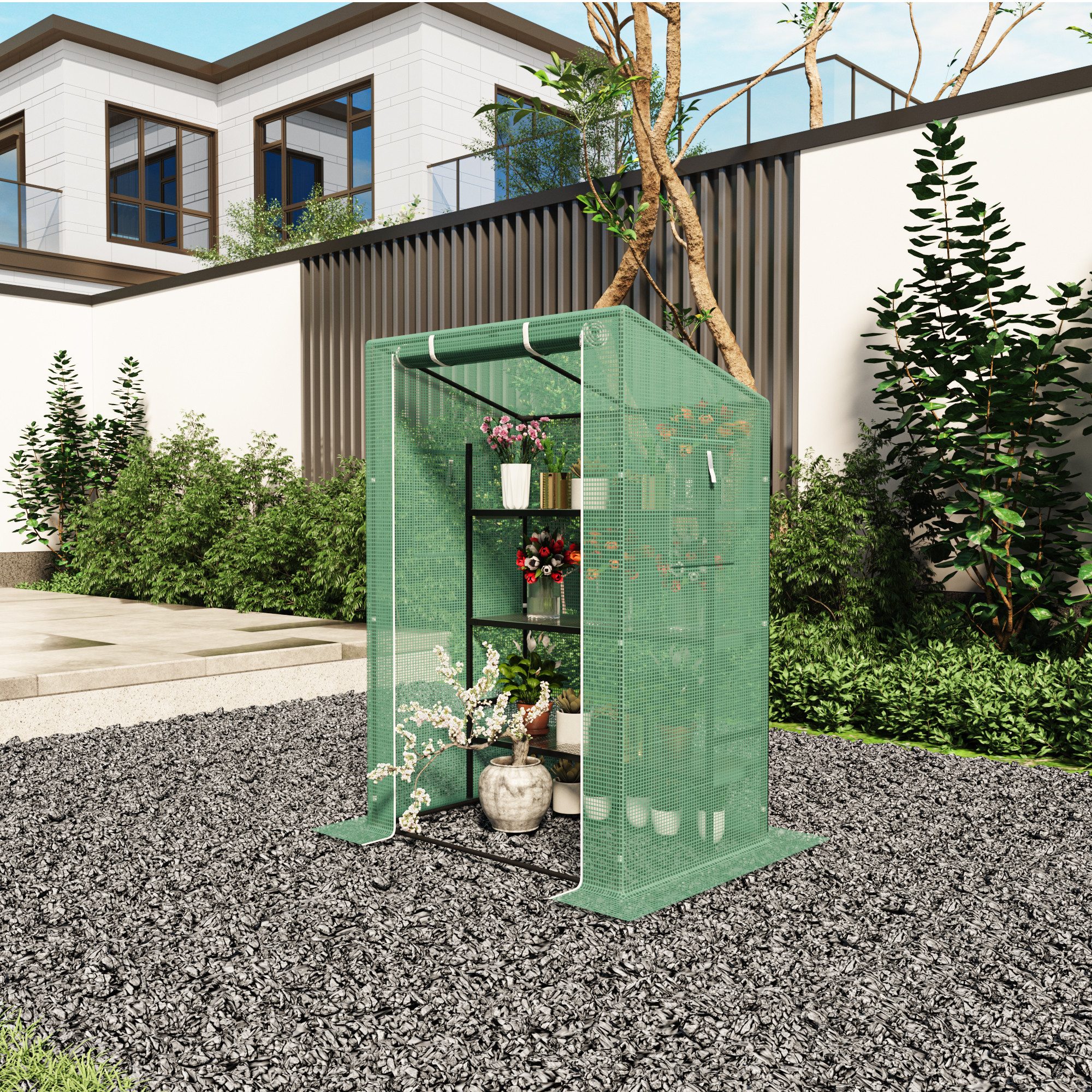 KONIFERA Foliengewächshaus Huelva, BxTxH: 100x77x150/130 cm