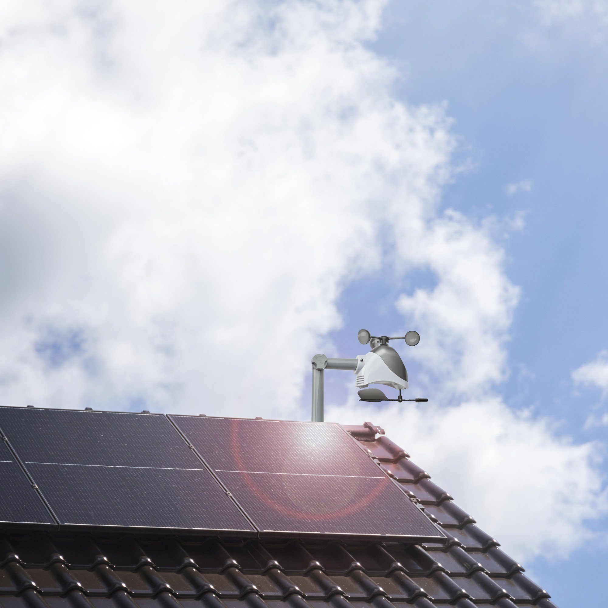 TFA Dostmann Kombisender VIEW TFA 30.3803.02 Windmesser Temperatur Luftfeuchte Funkwetterstation