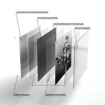DEQORI Herdblende-/Abdeckplatte 'Schmelzende Eiswürfel', Glas, (1 tlg), Glas Herdabdeckplatte Ceranfeld Herd