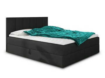 Sofnet Boxspringbett Star (mit zwei Bettkasten, Bonell-Matratze und Topper), Doppelbett, Polsterbett mit Kopfteil