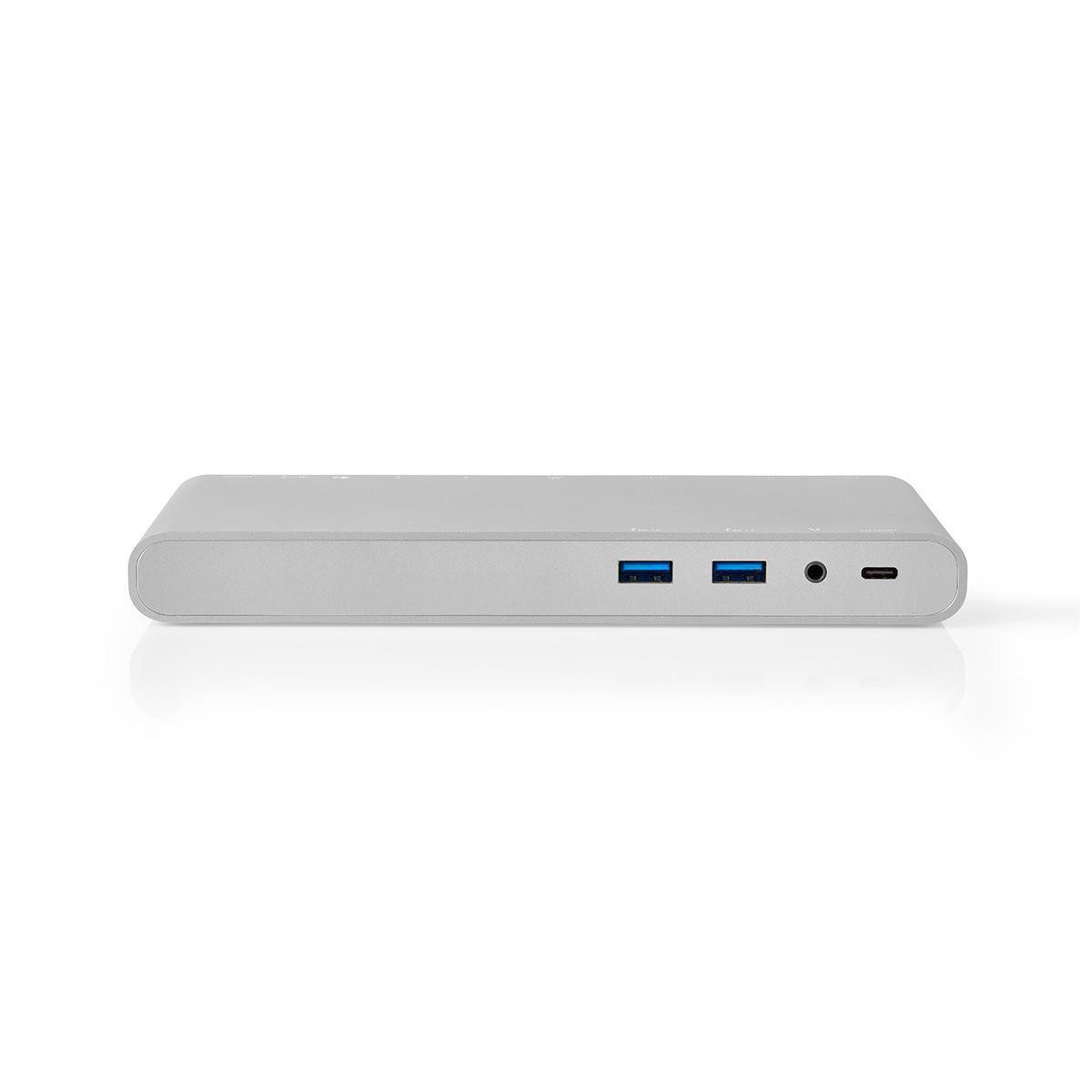 Nedis Laptop-Dockingstation CCTB64991AL02, (1 St), USB-C, HDMI, DisplayPort, RJ45, 2x USB-A, 4x USB-C
