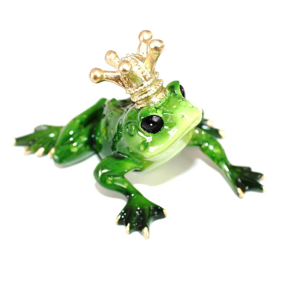 Tierfigur 440s Froschkönig grün ca. 8,5 cm H