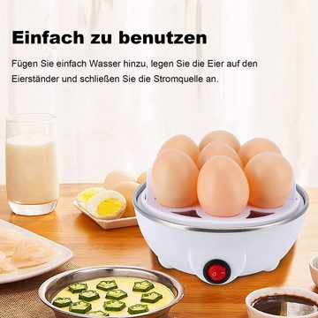 KÜLER Eierkocher Hühnereierkocher, Elektrischer Eierkocher, Gelb/Weiß, Kapazität für 7 Gekochte Eier, Automatische Abschaltung