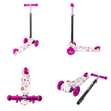 Lorelli Cityroller Kinderroller Yuppee, 3 PU-Räder mit Licht, höhenverstellbar, Bremse