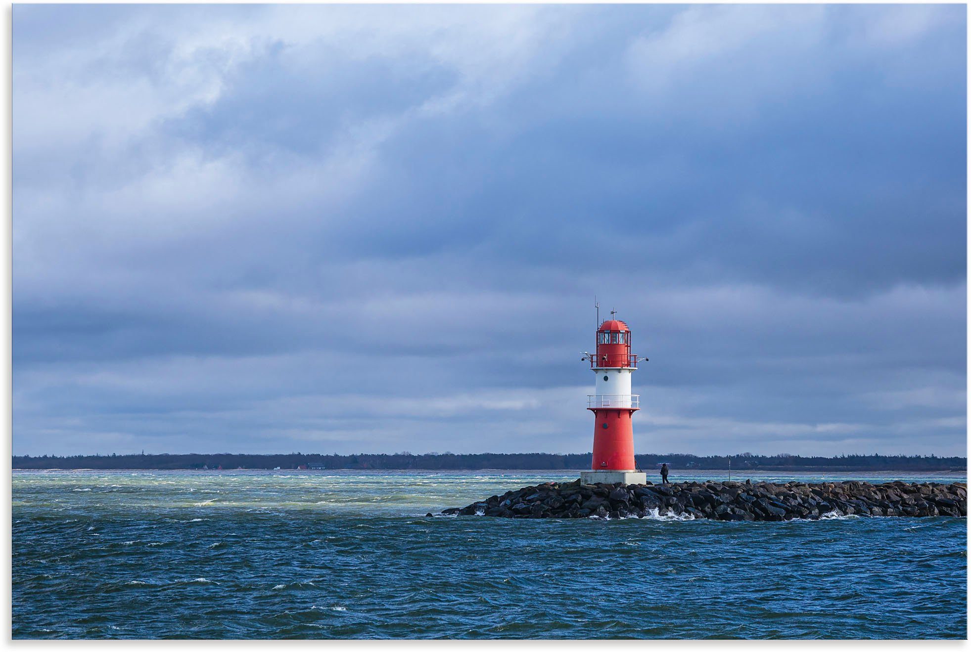 Artland Wandbild Mole an der Ostseeküste in Warnemünde, Gewässer (1 St), als Alubild, Leinwandbild, Wandaufkleber oder Poster in versch. Größen