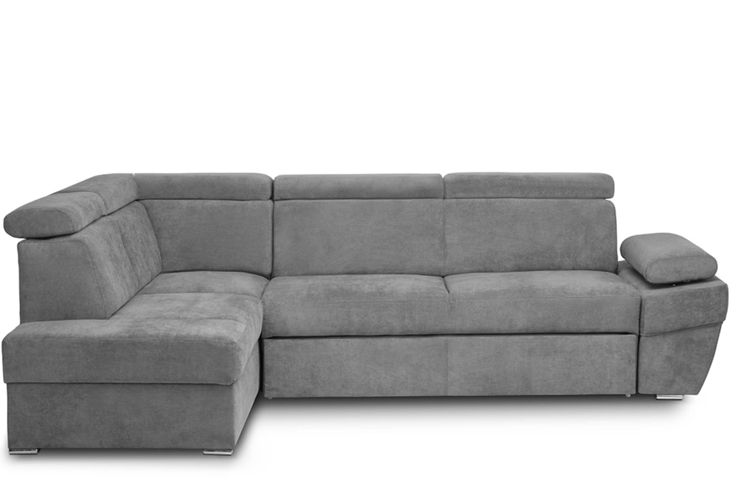 KONSIMO® Ecksofa RATLO Ecksofa, mit Bettfunktion und Bettkasten,verstellbare Armlehne/Kopfstütze