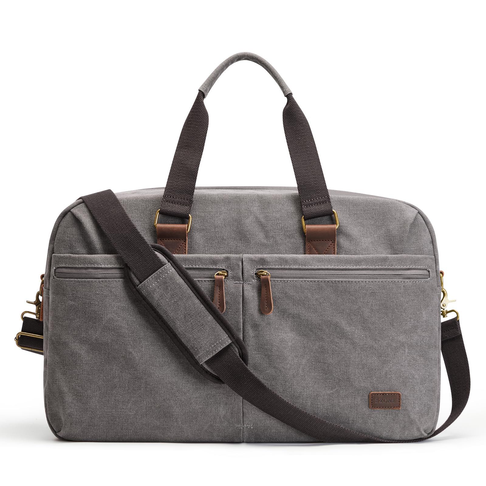 S-ZONE Reisetasche S-ZONE Reisetasche Weekender Tragetasche Freizeittasche Gymbag, Handgepäck Kleidersack Canvas für Männer und Frauen