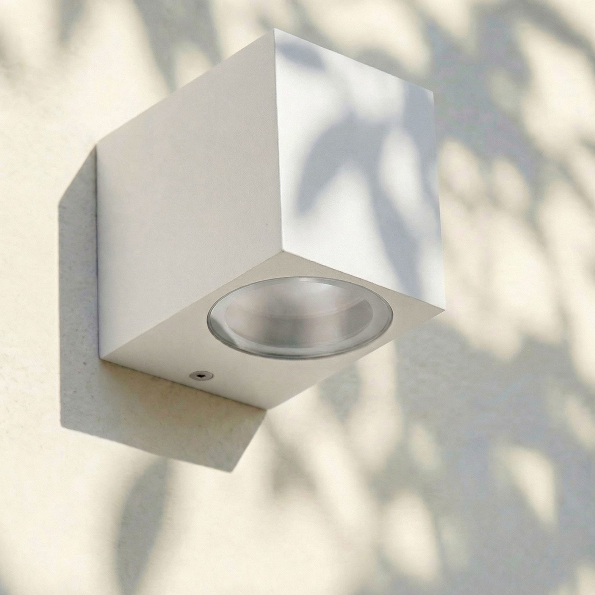 Maxkomfort Außen-Wandleuchte Up & Down Wandlampe GU10, schwarz/weiß/silber, IP44, 1 bis 2-flammig, ohne Leuchtmittel, Modern, IP44 - wetterfest, exkl. Leuchtmittel