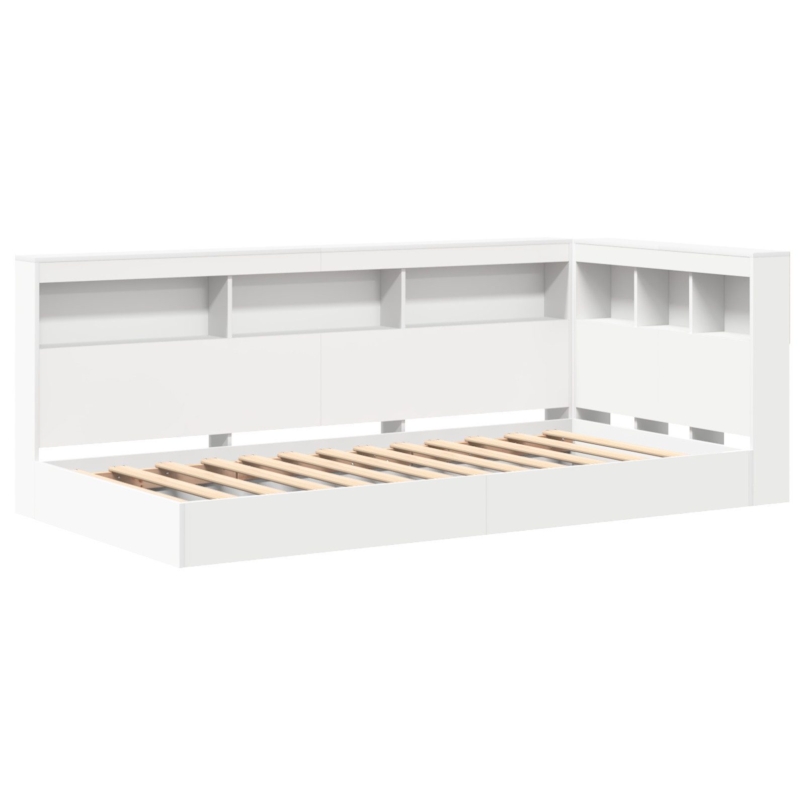 vidaXL Bett Bücherregal Bett Weiß 90x200 günstig online kaufen