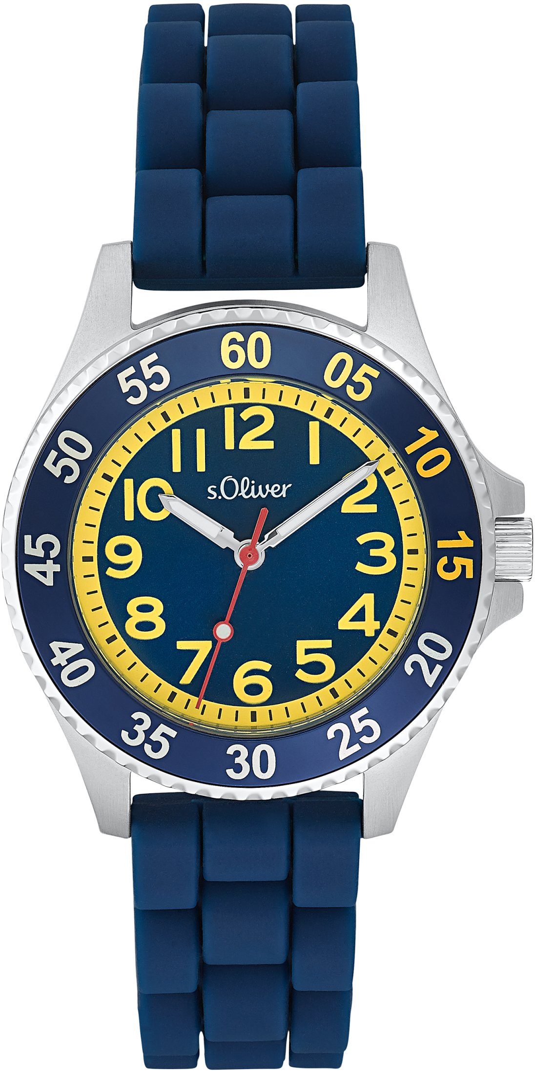 s.Oliver Quarzuhr 2033506, Armbanduhr, Kinderuhr, analog, Silikonarmband, Geschenkidee