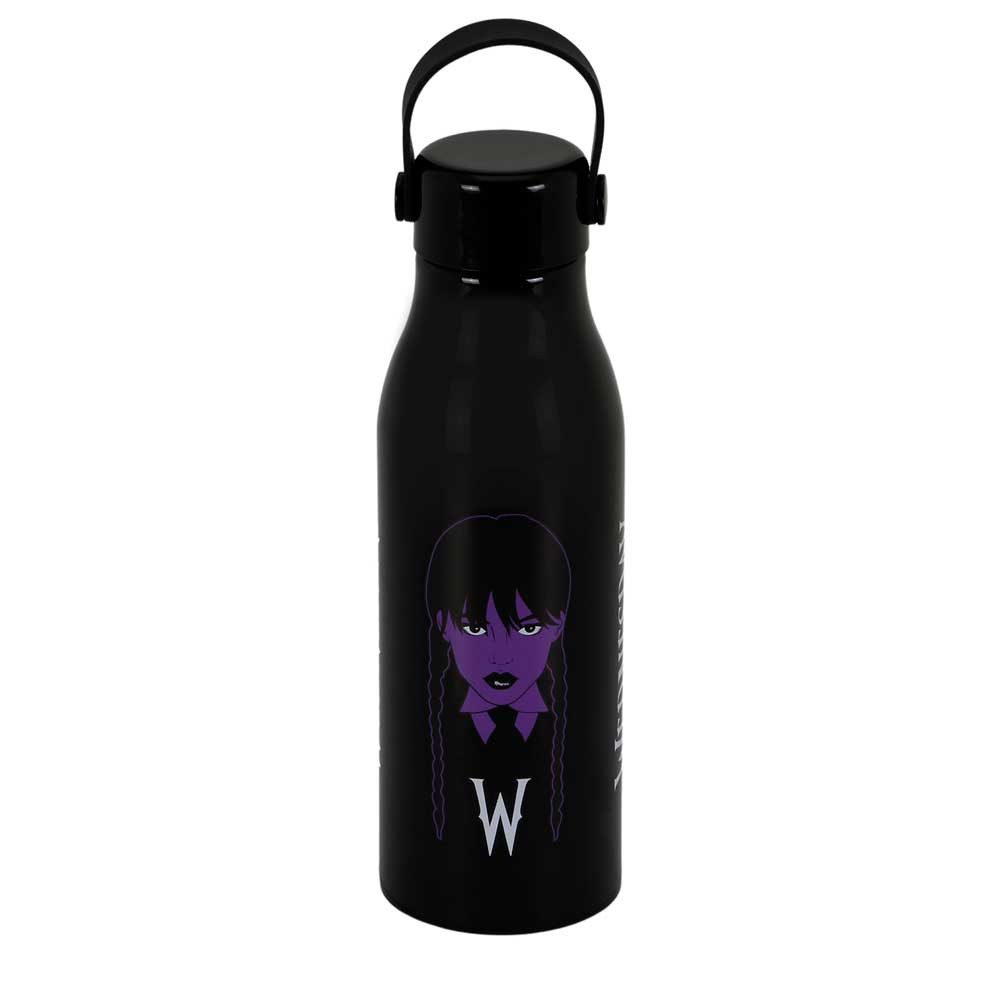Karactermania Trinkflasche Wednesday Braid schwarz Flasche Wasserflasche 750ml