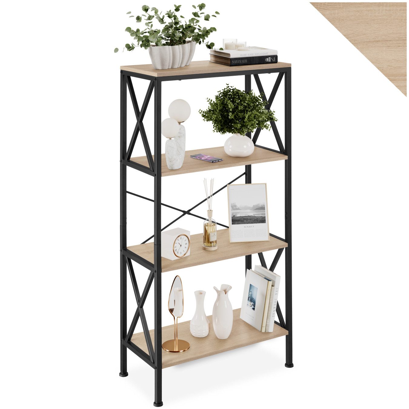 tectake Bücherregal Regal, Set 1-tlg., Industrial günstig online kaufen
