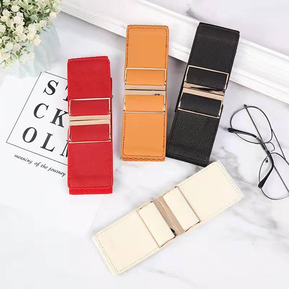 Zaewry Taillengürtel 2 Stück Elastischer Gürtel für Damen,7.5cm breiter Retro Gürtel – Bild 5 von 5