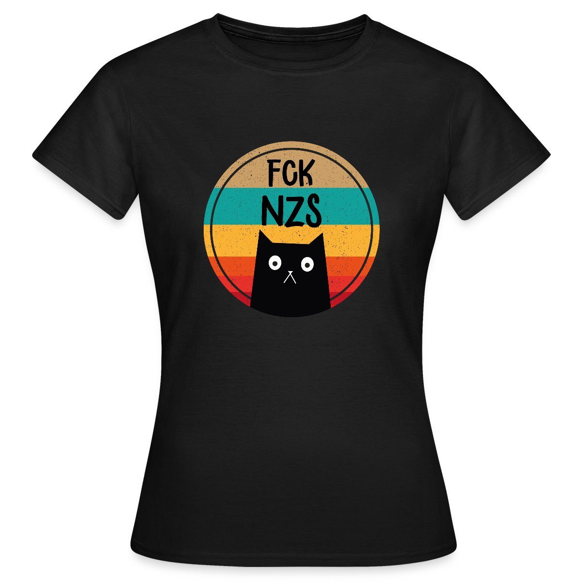 Spreadshirt T-Shirt FCK NZS Katze Gegen günstig online kaufen