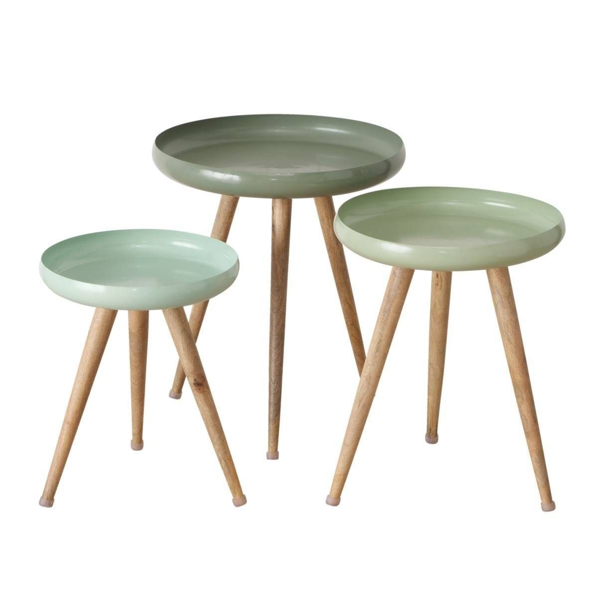 BOLTZE GRUPPE GmbH Beistelltisch Kaffeetische MASDOUR, Mangoholz, 3er-Set (3er-Set), keine