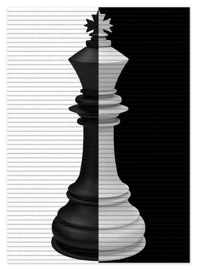 Schaum-Badematte Schachfigur schwarz-weiß Wallario, Höhe 5.5 mm, rutschhemmend, geeignet für Fußbodenheizungen, PVC-Schaum, rechteckig