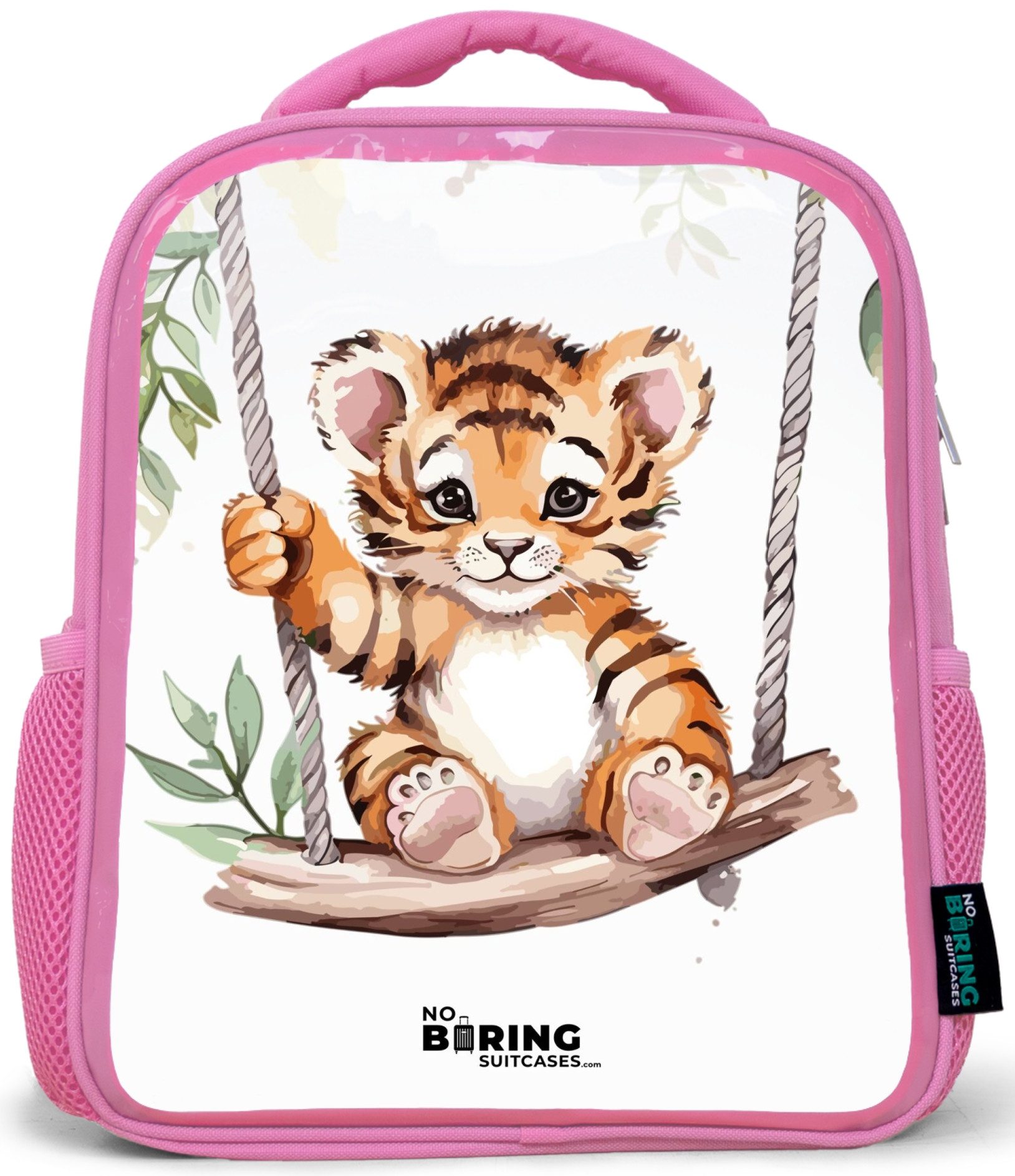 Rucksack Rosa - Schaukelndes Tigerjunges Aquarellzeichnung