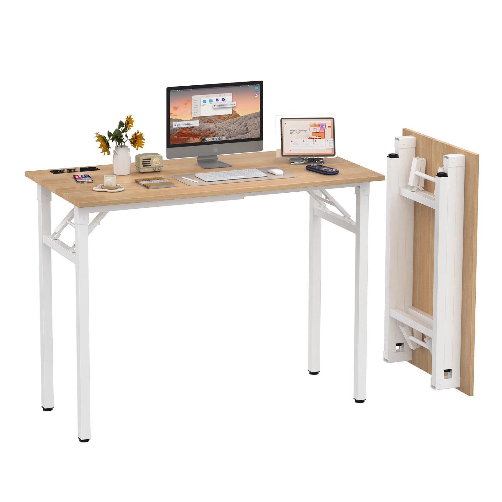 JEOBEST Klapptisch Keine Montage Erforderlich Schreibtisch Klappschreibtisc günstig online kaufen