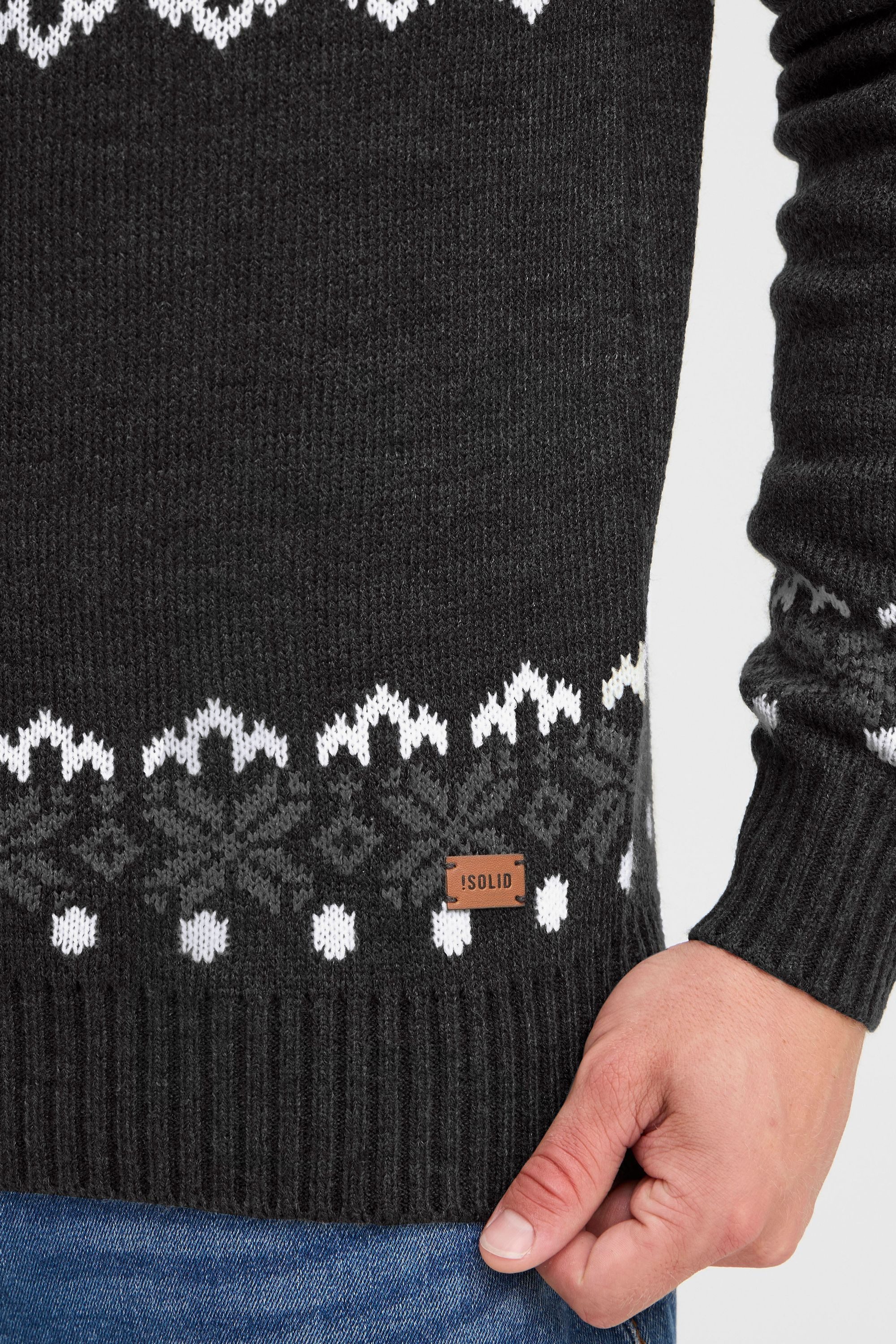 !Solid Troyer SDNorwin Strickpulli mit Norweger Strickmuster