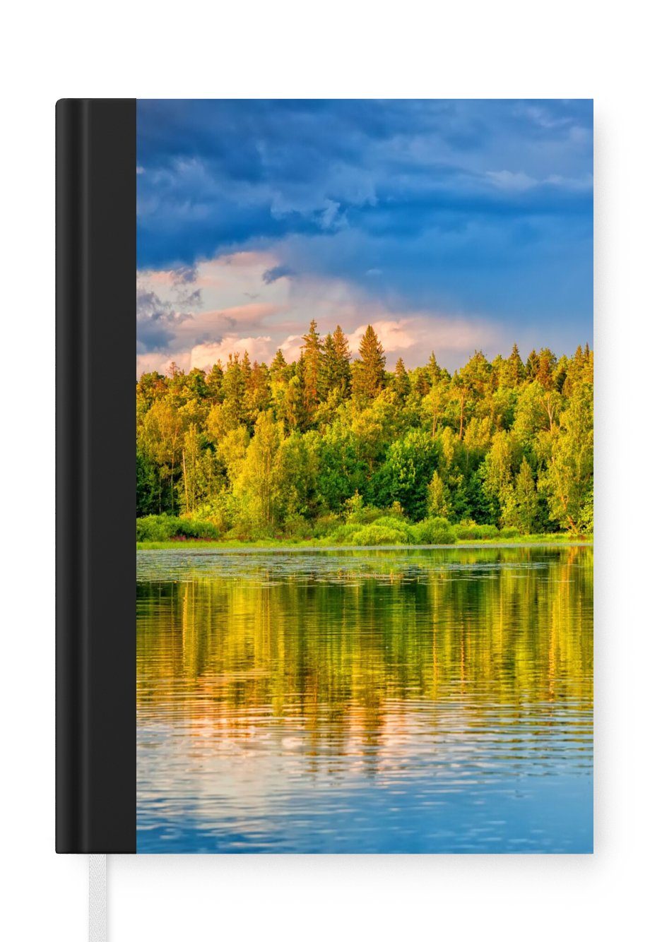 MuchoWow Notizbuch Wasser - Natur - Wald, Journal, Merkzettel, Tagebuch, Notizheft, A5, 98 Seiten, Haushaltsbuch