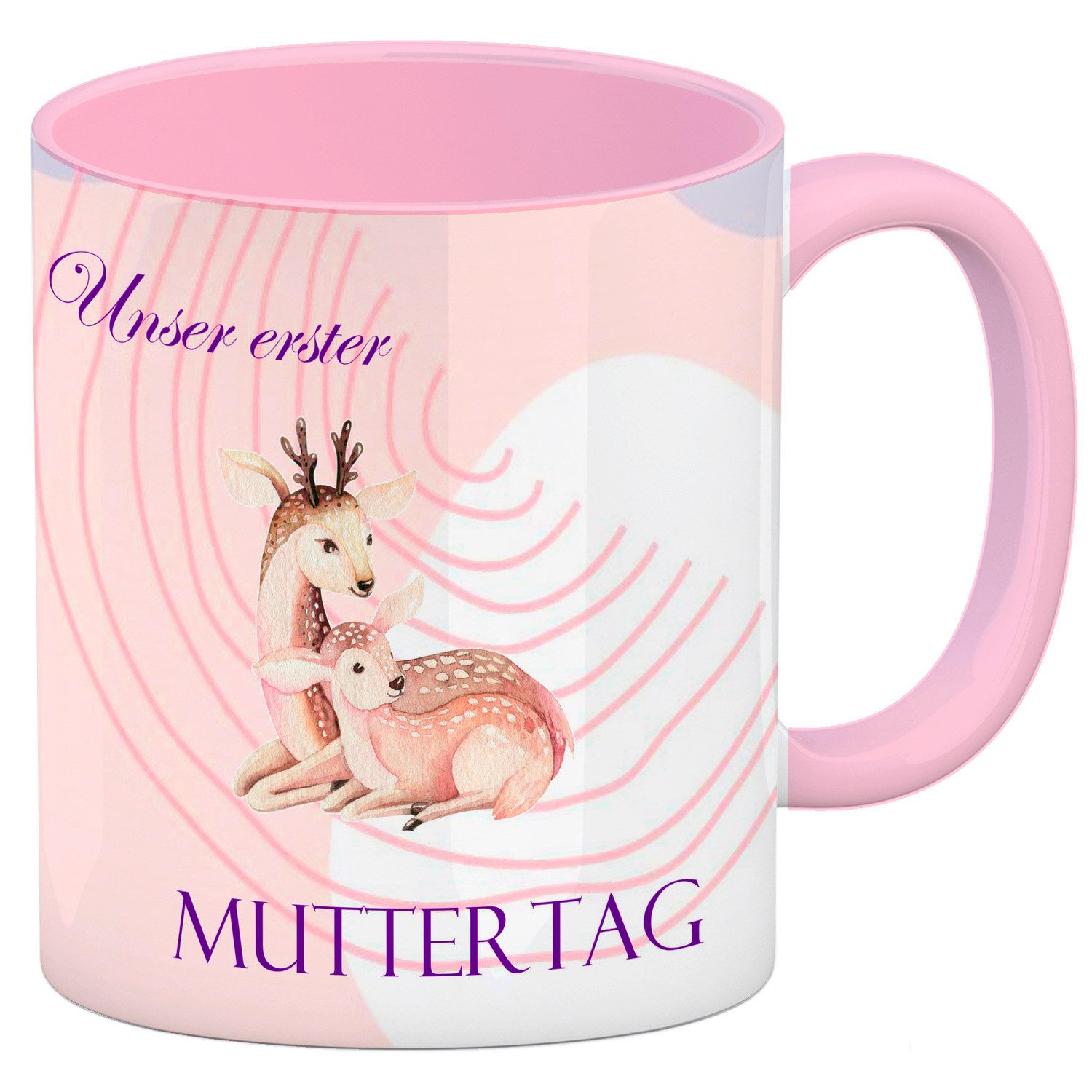 speecheese Tasse Unser erster Muttertag Kaffeebecher Rosa