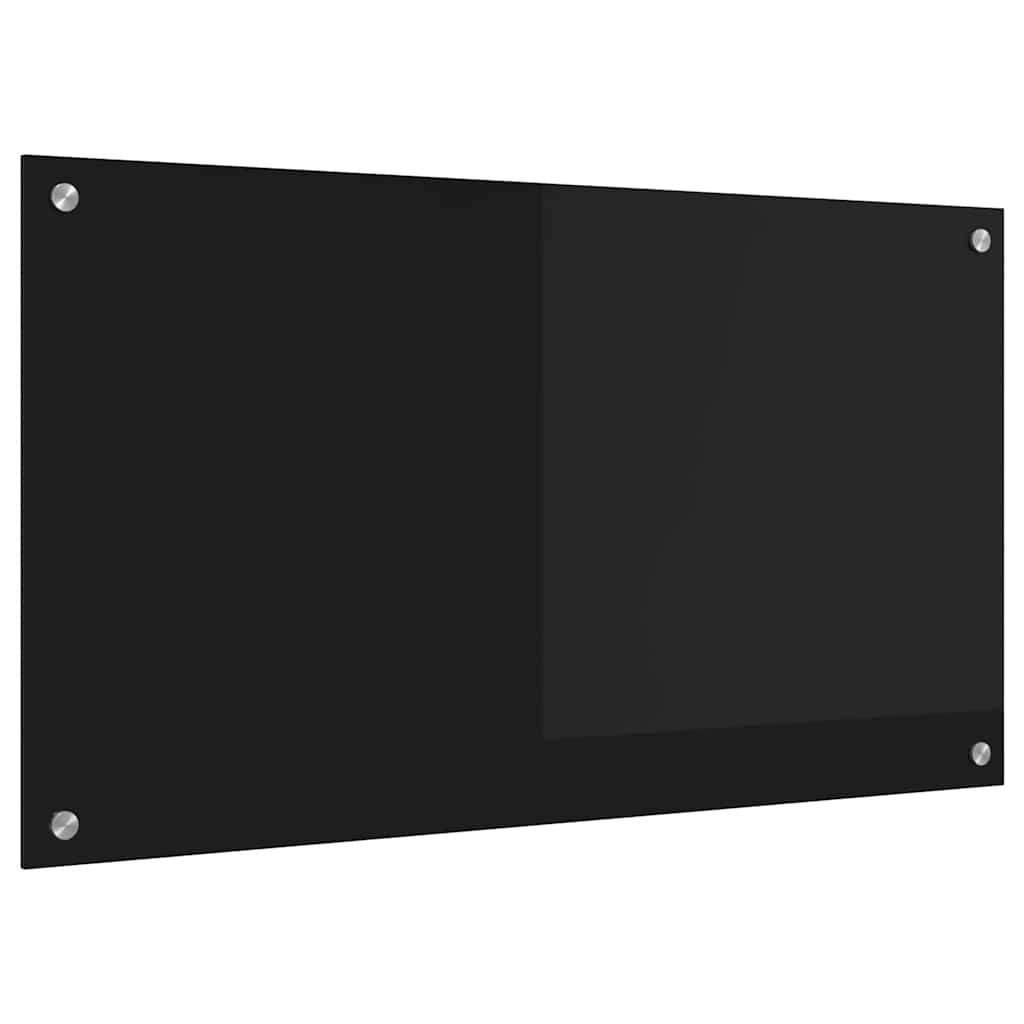 Küchenrückwand Küchenrückwand Schwarz 90 x 50 cm Gehärtetes Glas