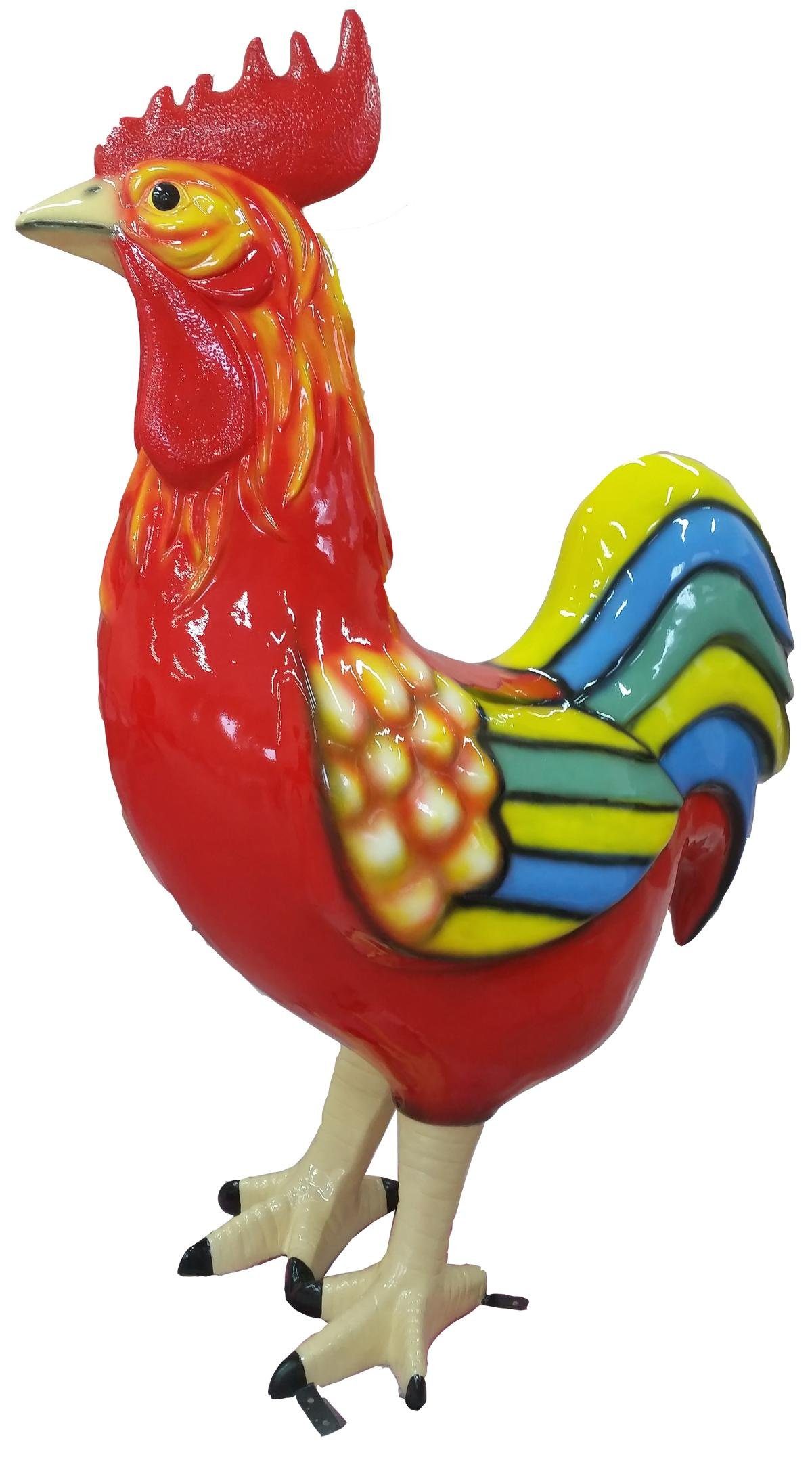 Tierfigur Hahn Figur Statue Design Skulptur Dekoration 180cm Garten