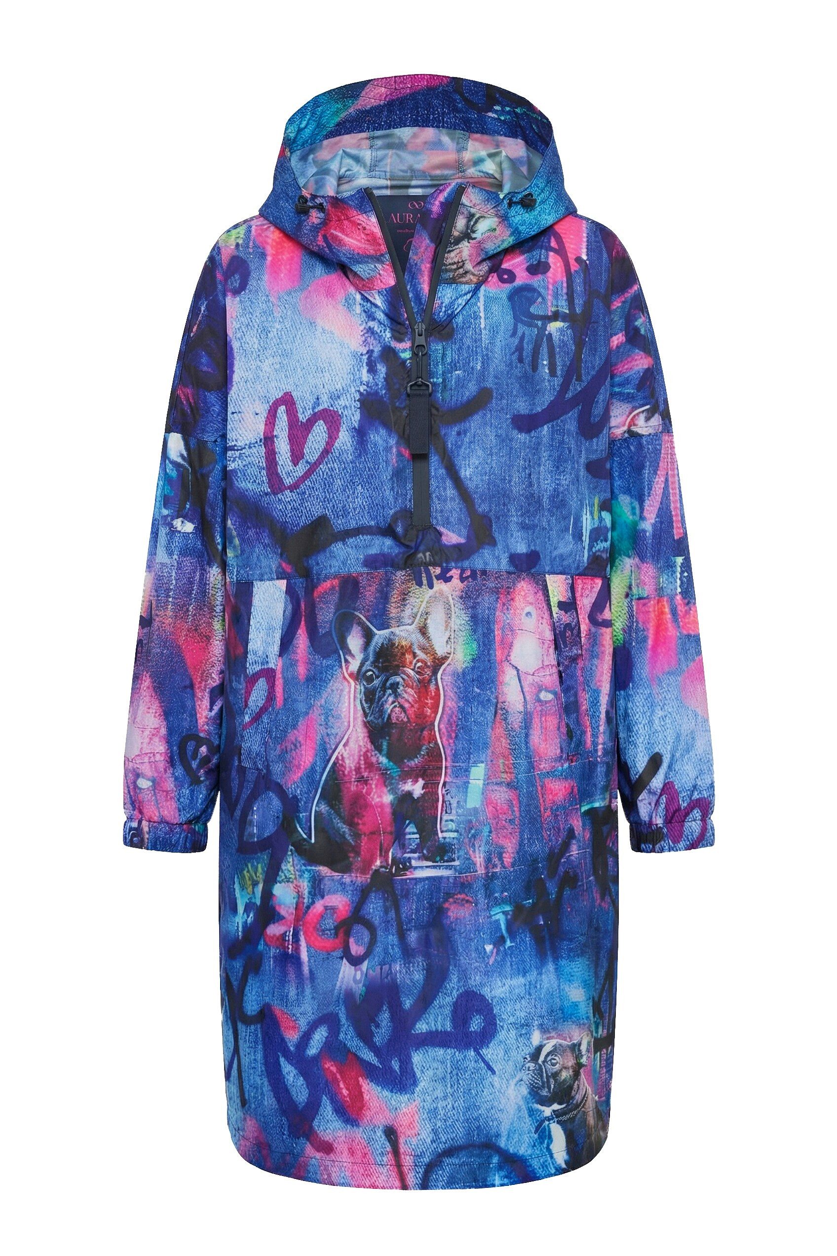 Laurasøn Funktionsjacke Funktions-Regencape Unisex Print Kapuze