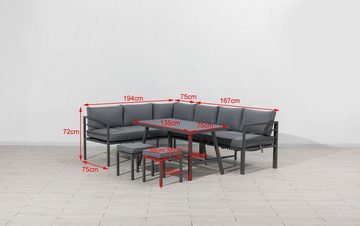 Gardissimo Gartenlounge-Set Lima Lounge / Aluminium / Gartenmöbelset / Outdoor / Möbel, UV-beständig