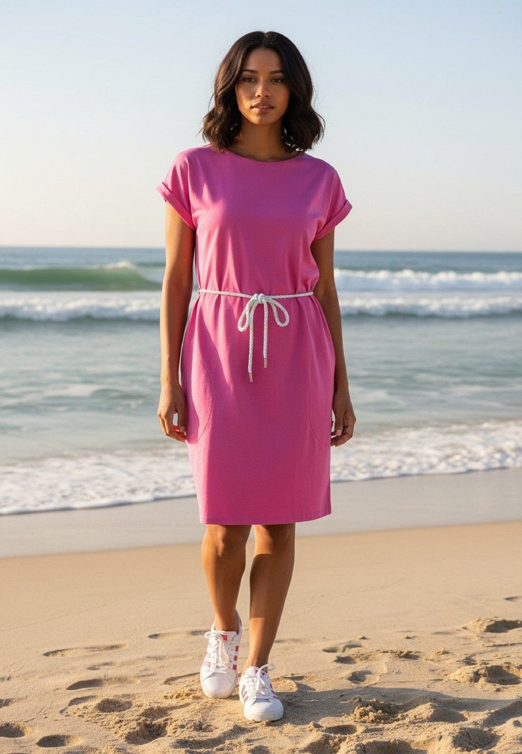 salzhaut Minikleid USSELIG - UNI Damen Leicht tailliert salzhaut – nordisch frisch, lässig und frech für jeden Tag!