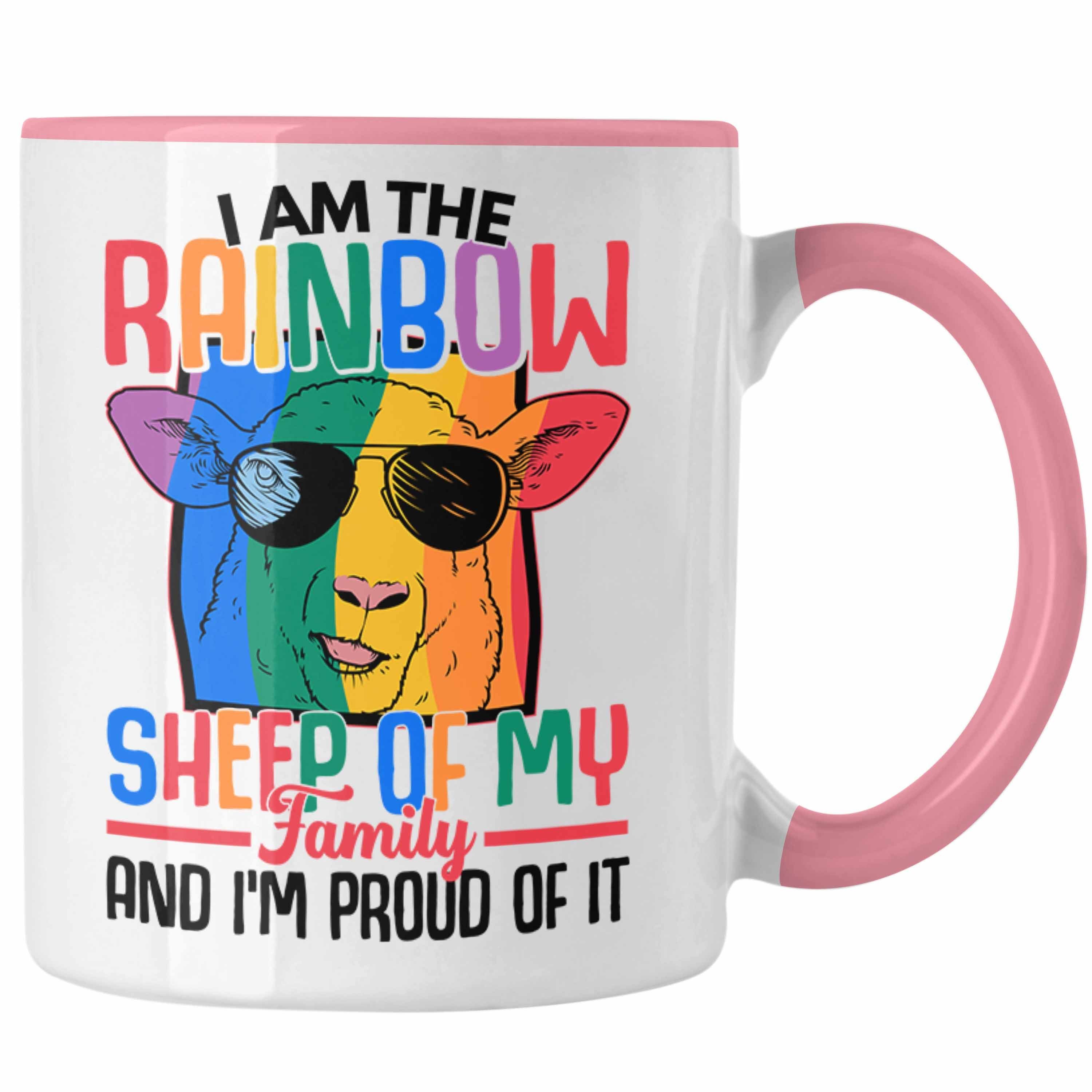 Tasse Regenbogen für Schwule Regenbogen Grafik Tasse Der Trendation In Schaaf Trendation Geschenk Transgender Lustige Familie - Lesben LGBT Rosa