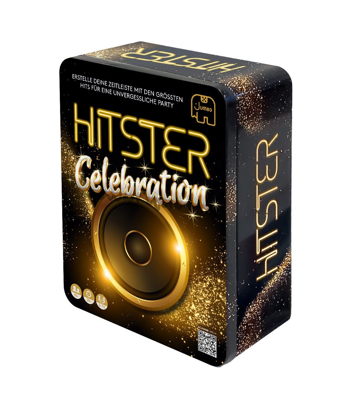 Jumbo Игры Spiel Hitster Celebration, In einer Metalldose, Deutsche Ausgabe, Partyspiel