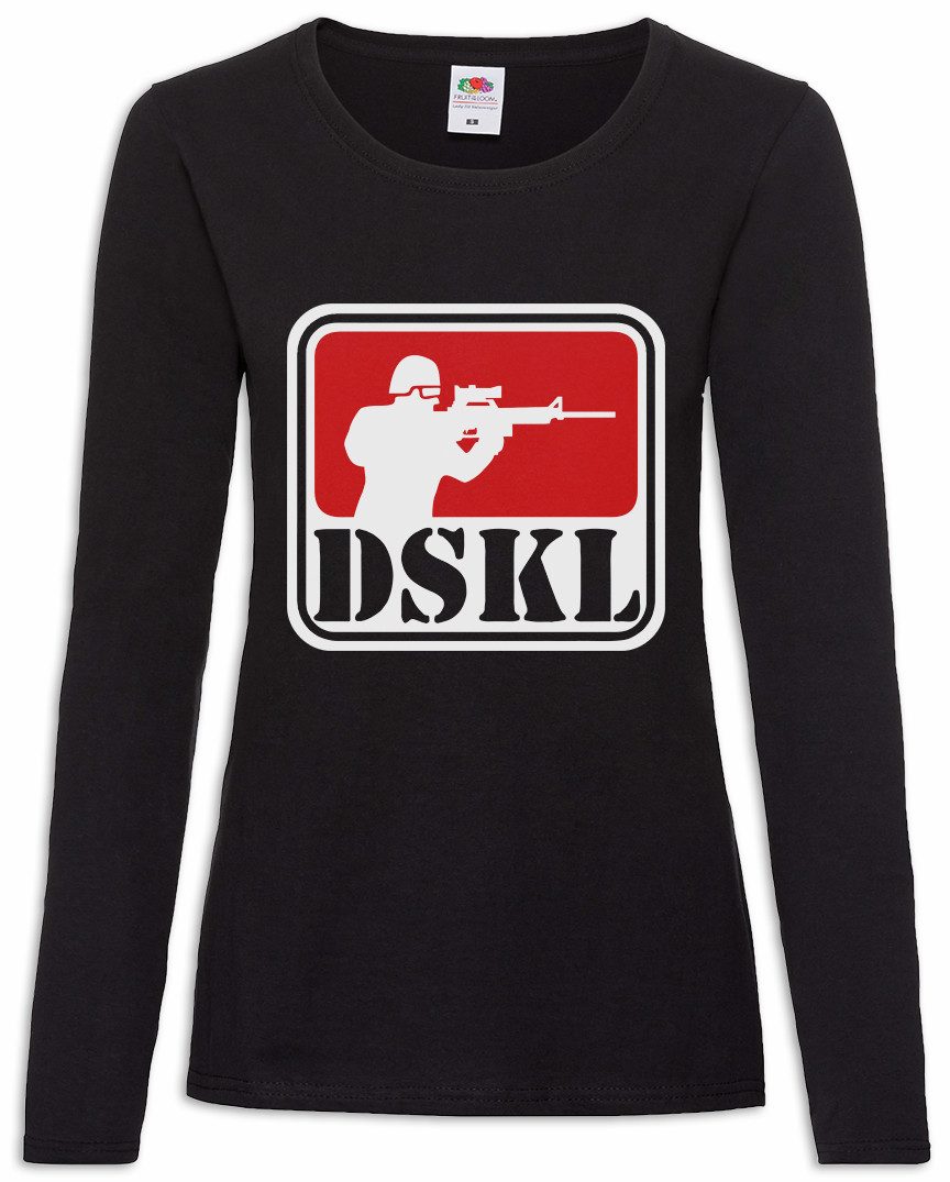 Urban Backwoods Langarmshirt DSKL Sniper Logo Damen Langarmshirt Cyber Role Play Shadowrun RPG (1-tlg) German League Punk Street