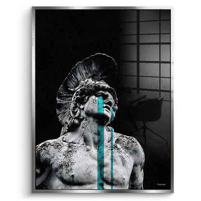 DOTCOMCANVAS® Acrylglasbild Achilles' Tears - Acrylglas, Acrylglasbild Achilles' Tears Achilleus Porträt schwarz grau Wandbild