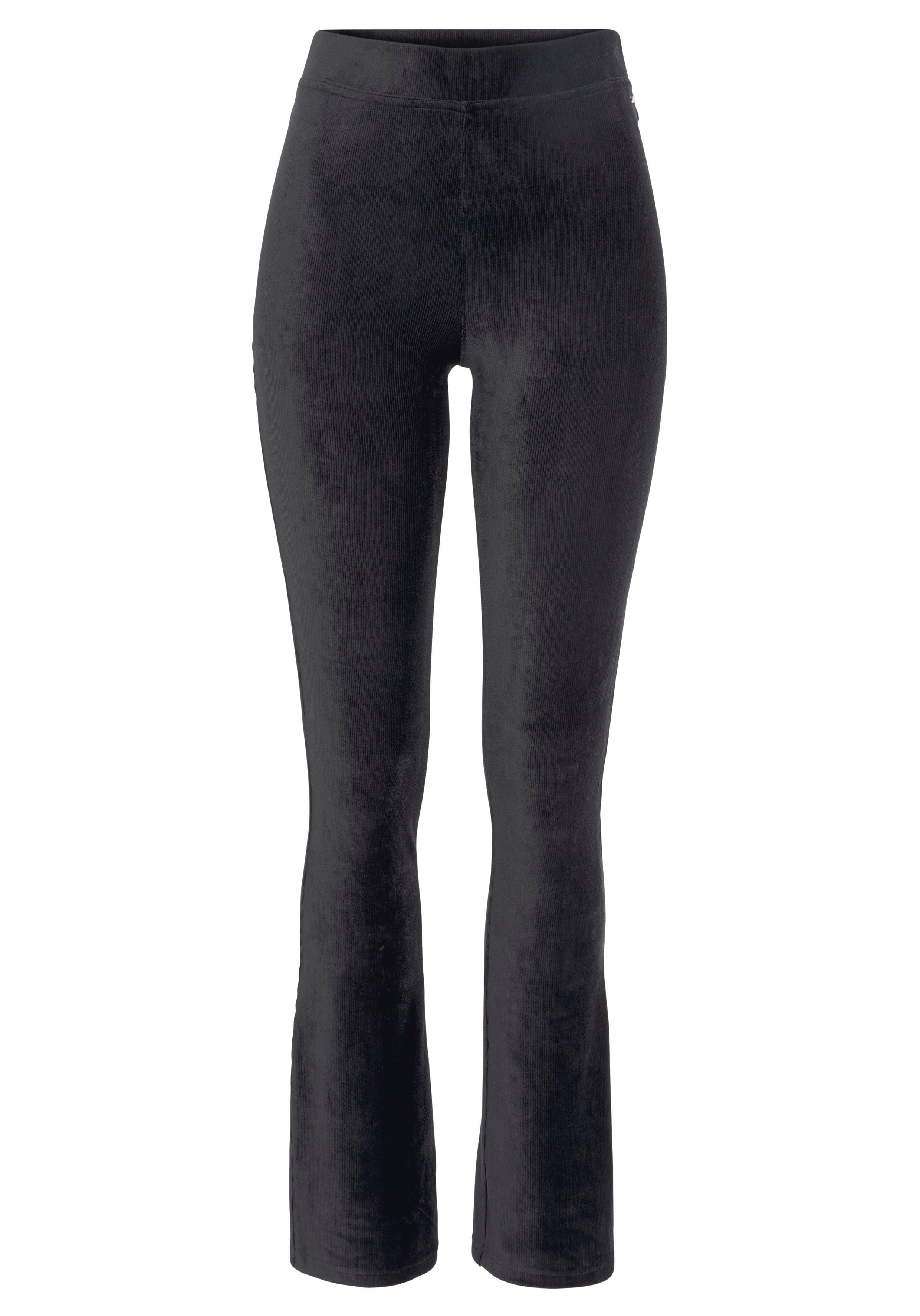 LASCANA Jazzpants Loungewear Material aus weichem schwarz Cord-Optik, in